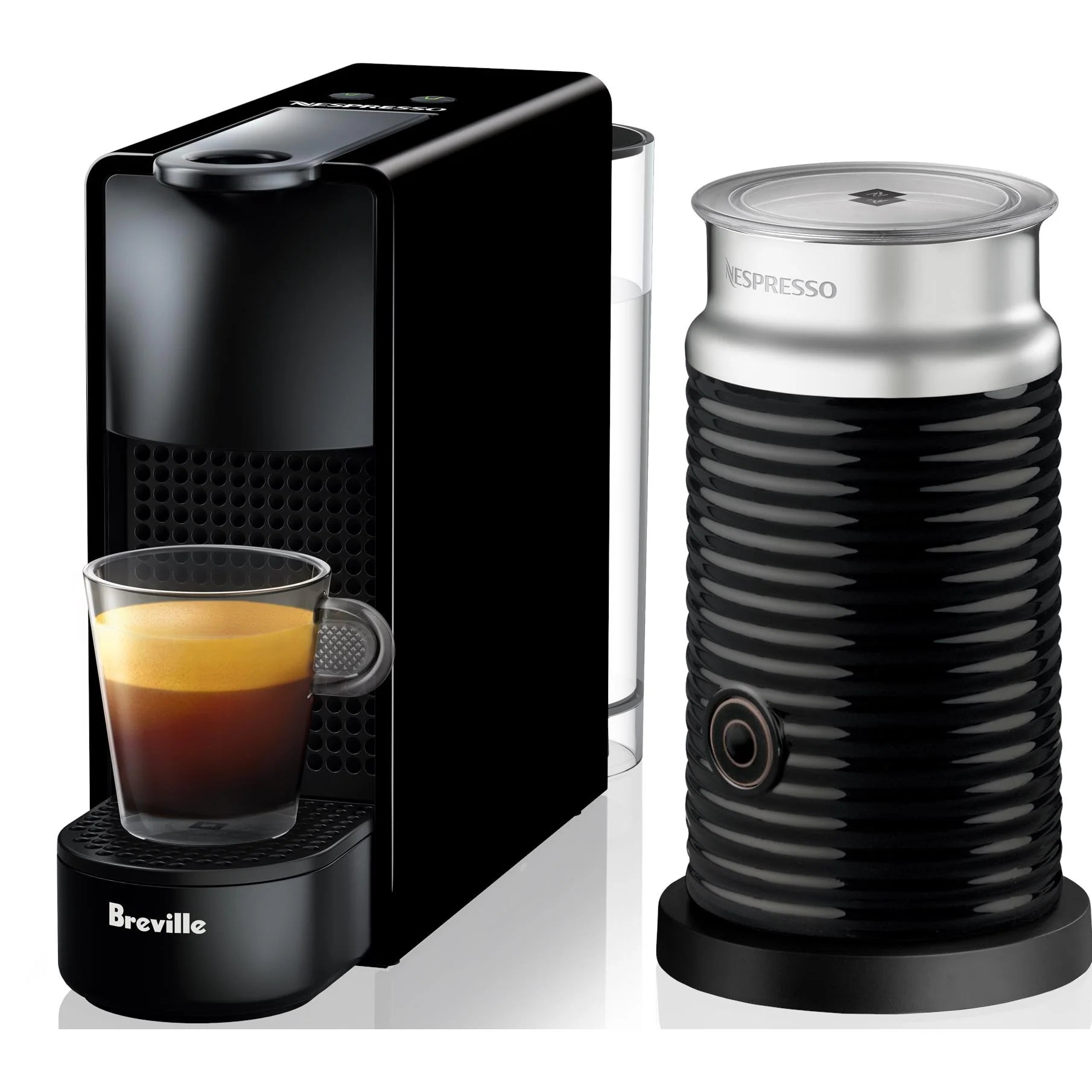 Nespresso Essenza Mini & Aeroccino3 Pure Black | OzMobiles
