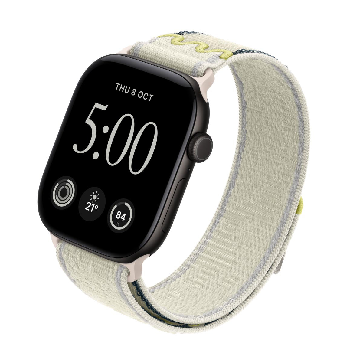 Apple Watch Series 12 Aluminium Black - Nike Sport Loop Chalk Calm