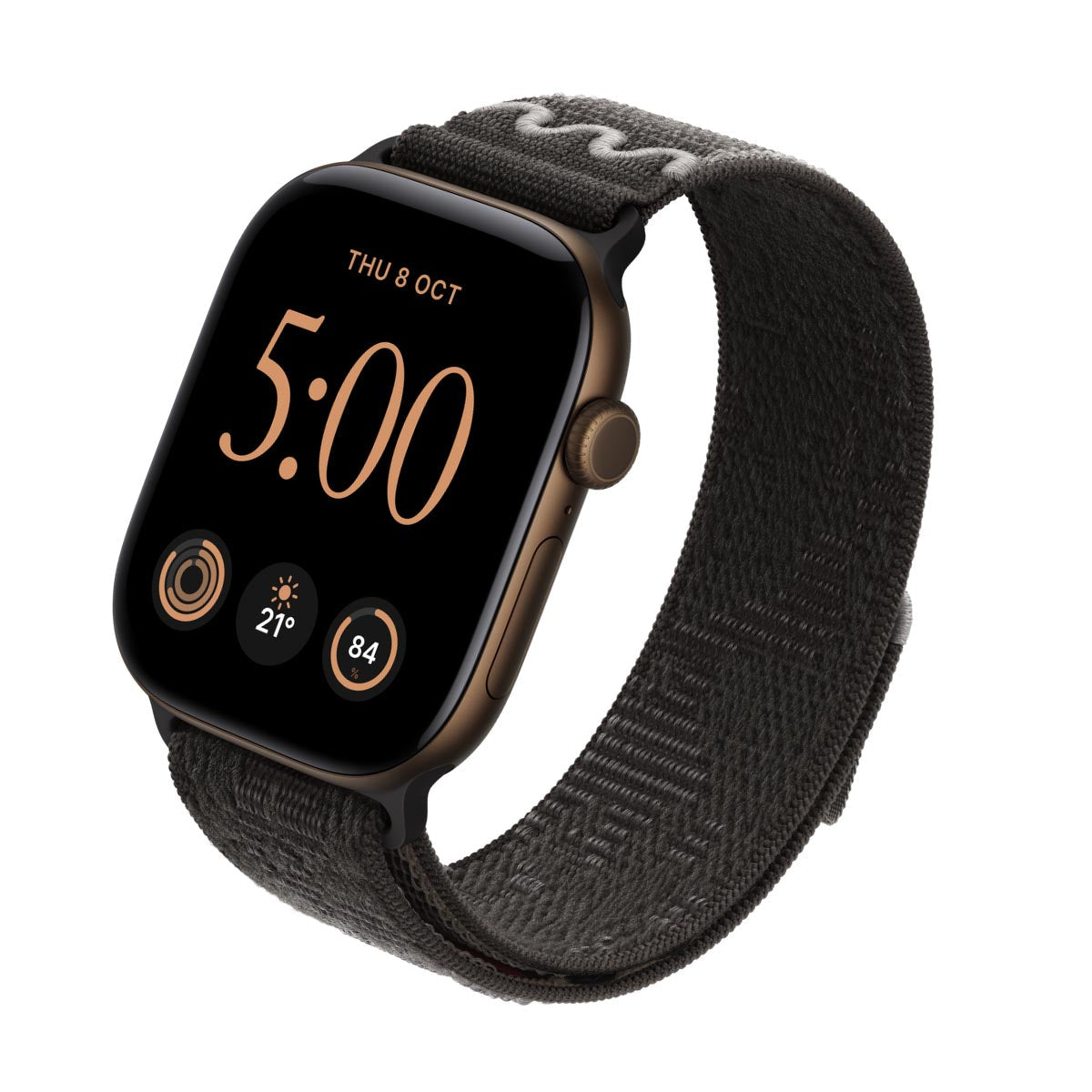 Apple Watch Series 12 Aluminium Dark Bronze - Nike Sport Loop After Dark Black