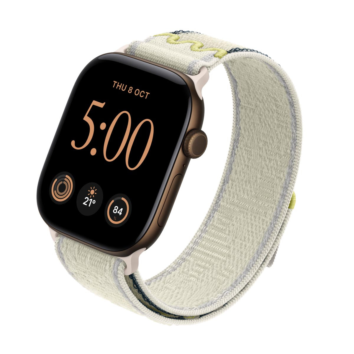 Apple Watch Series 12 Aluminium Dark Bronze - Nike Sport Loop Chalk Calm