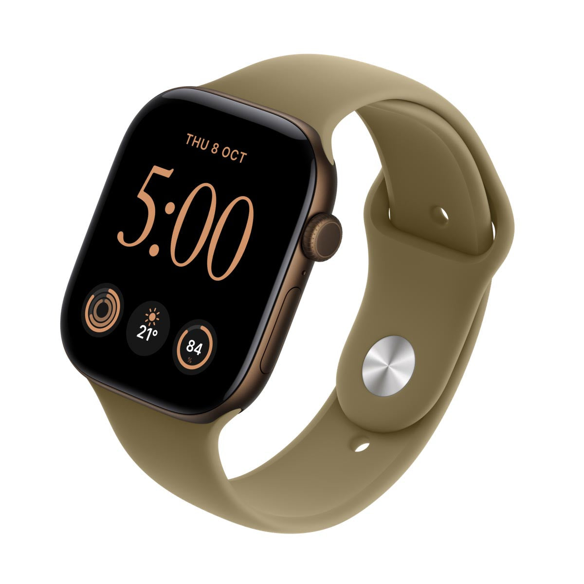 Apple Watch Series 12 Aluminium Dark Bronze - Sport Band Olive