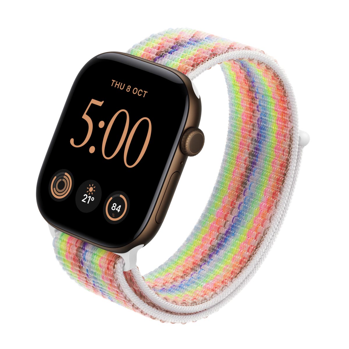 Apple Watch Series 12 Aluminium Dark Bronze - Sport Loop Pride Edition