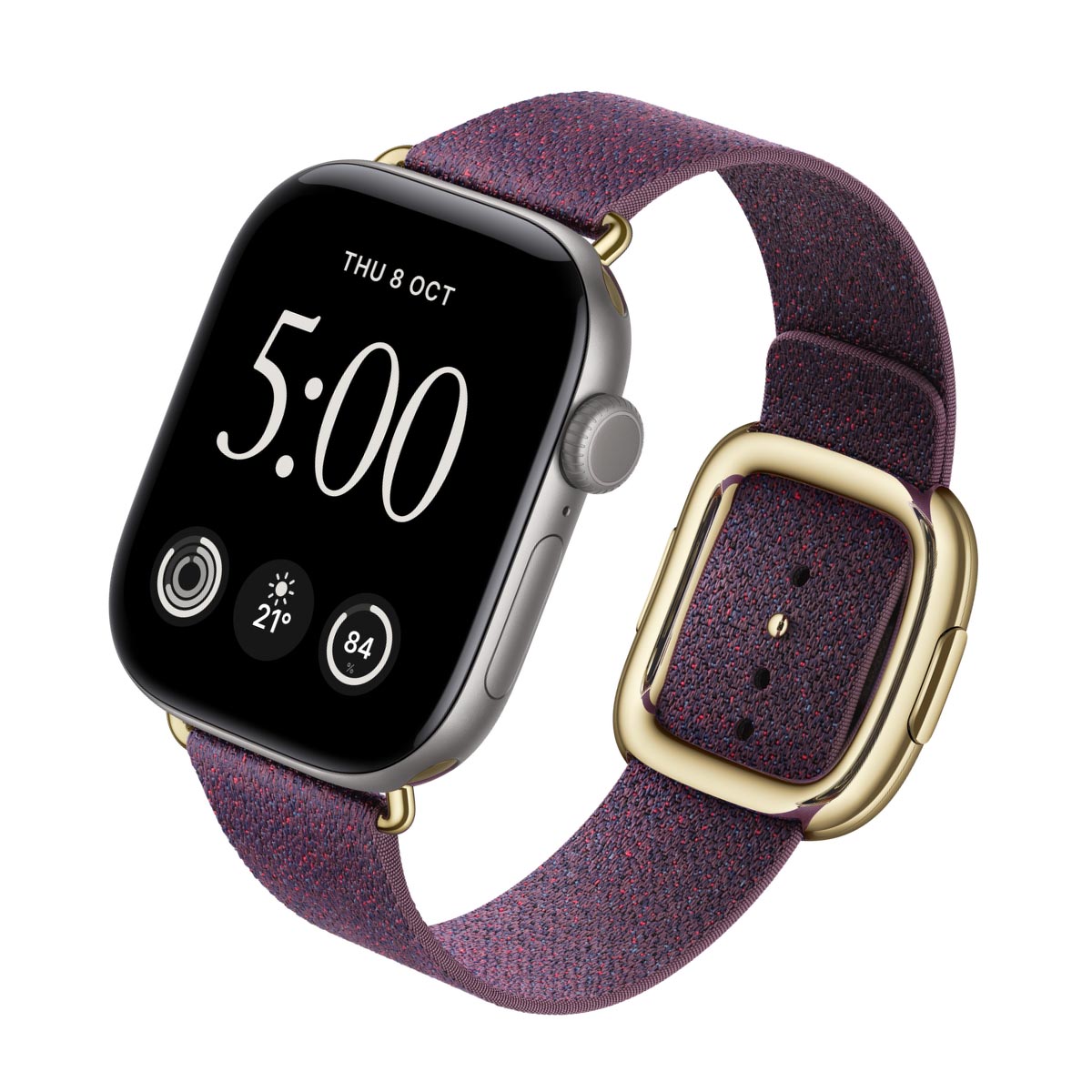 Apple Watch Series 12 Aluminium Space Grey - Modern Buckle Mulberry