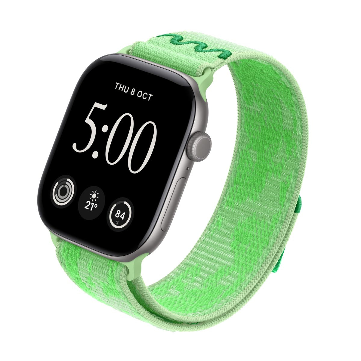 Apple Watch Series 12 Aluminium Space Grey - Nike Sport Loop Green Spark