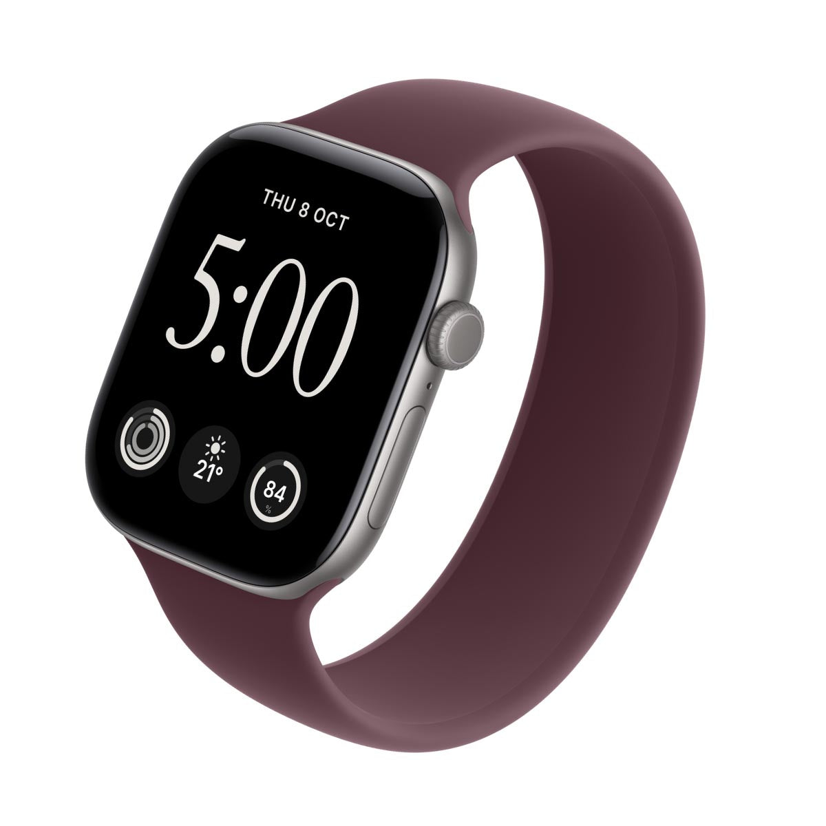 Apple Watch Series 12 Aluminium Space Grey - Solo Loop Burgundy