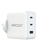 Sprout 65W GAN AC Power Adapter White
