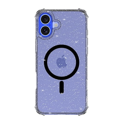 X-One [MagSafe] Glitter Impact Protection Case, iPhone 16 Plus-Glitter Clear