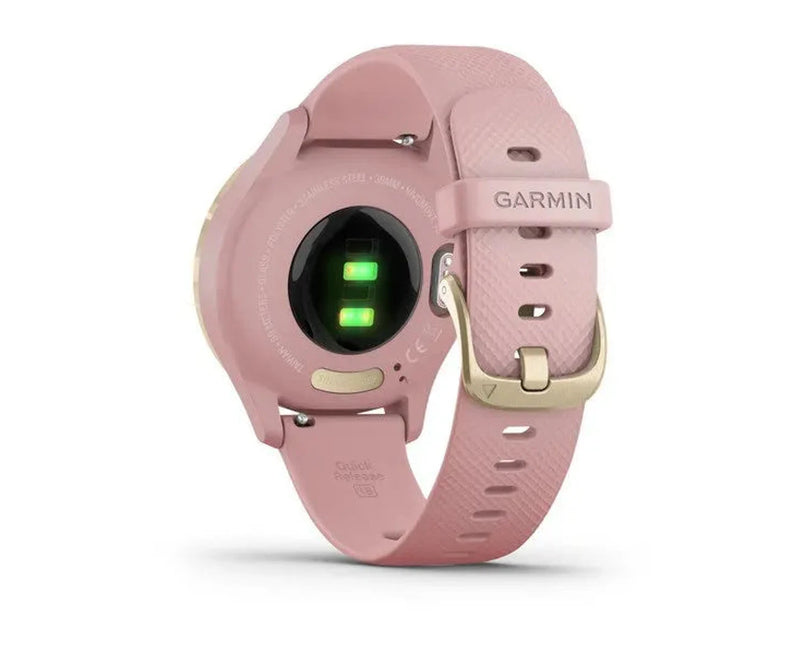 Garmin vívomove® 3S Light Gold Stainless Steel Bezel with Dust Rose Case and Silicone Band