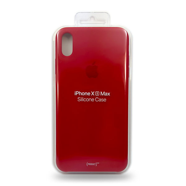 StilGut Cover IPhone XS Max, Custodia Silicone Opaco Rosso, Protezione Antigraffio