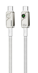 Remax-Fast-Charging Zinc Alloy 1m Braided Type-C to to Type-C Cable