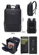 Mr. NERO - Stylish, Compact, Leather, Multi-compartment Travel Backpack/Laptop bag
