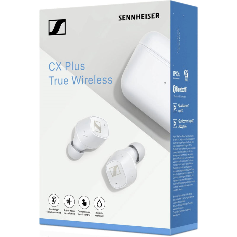 Sennheiser CX Plus True Wireless ANC In-Ear Headphones (White)