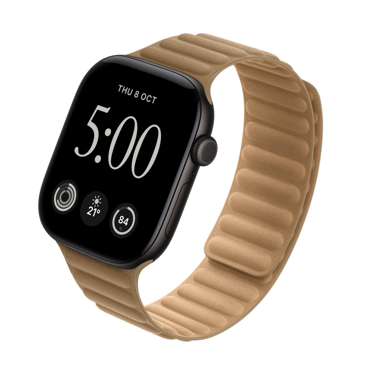 Apple Watch Series 12 Aluminium Black - Magnetic Link Camel