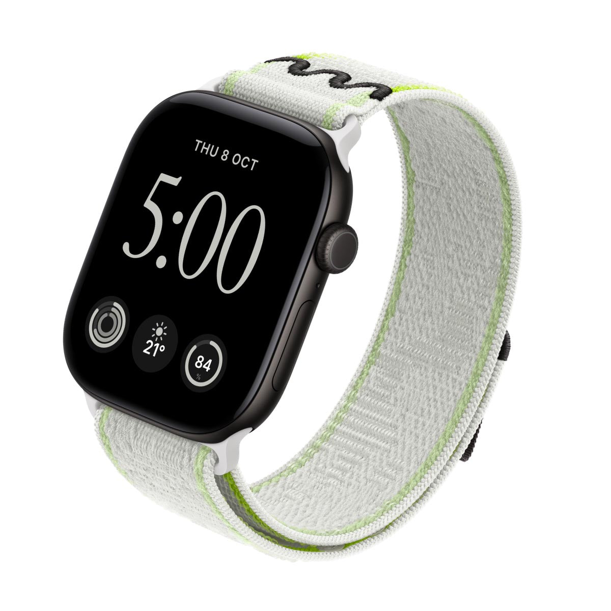 Apple Watch Series 12 Aluminium Black - Nike Sport Loop Essential White