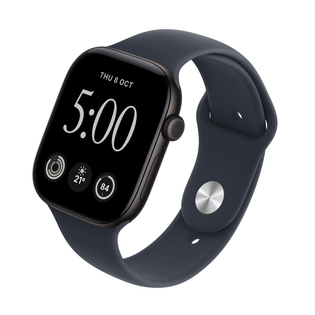 Apple Watch Series 12 Aluminium Black - Sport Band Navy Blue