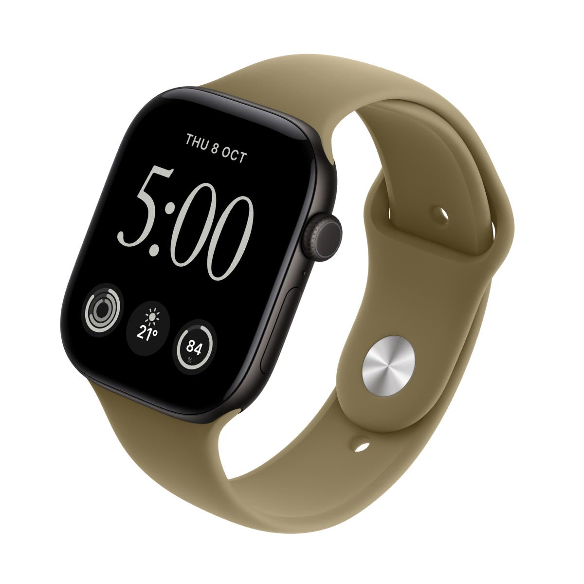 Apple Watch Series 12 Aluminium Black - Sport Band Olive