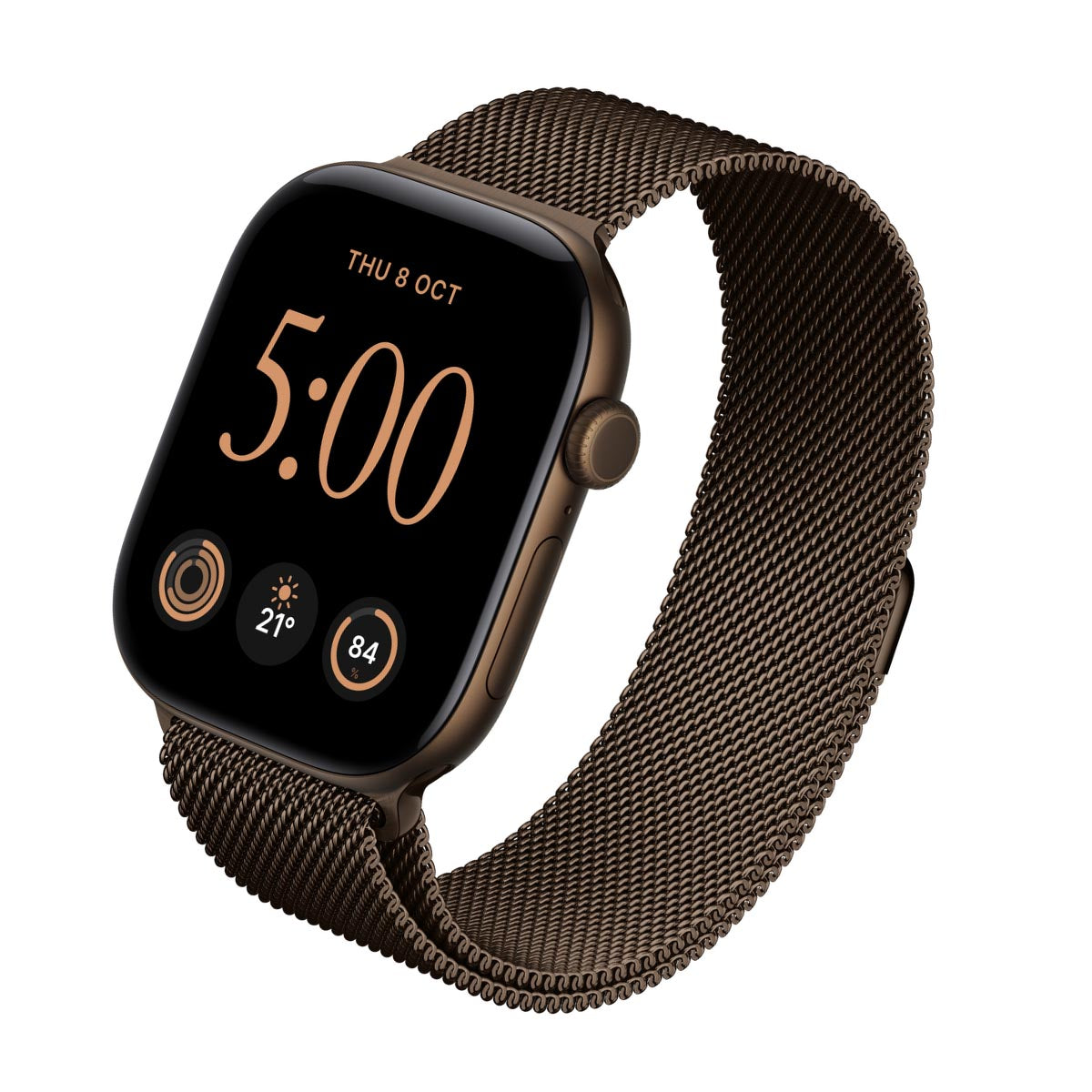 Apple Watch Series 12 Aluminium Dark Bronze - Milanese Loop Dark Bronze