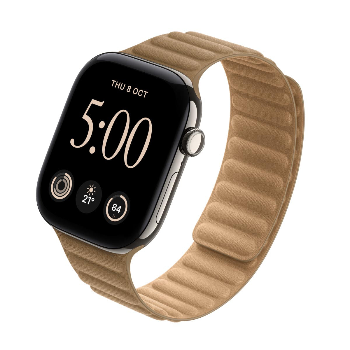 Apple Watch Series 12 Titanium Natural - Magnetic Link Camel