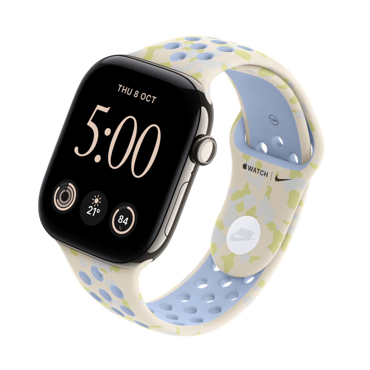 Apple Watch Series 12 Titanium Natural - Nike Sport Band Chalk Calm
