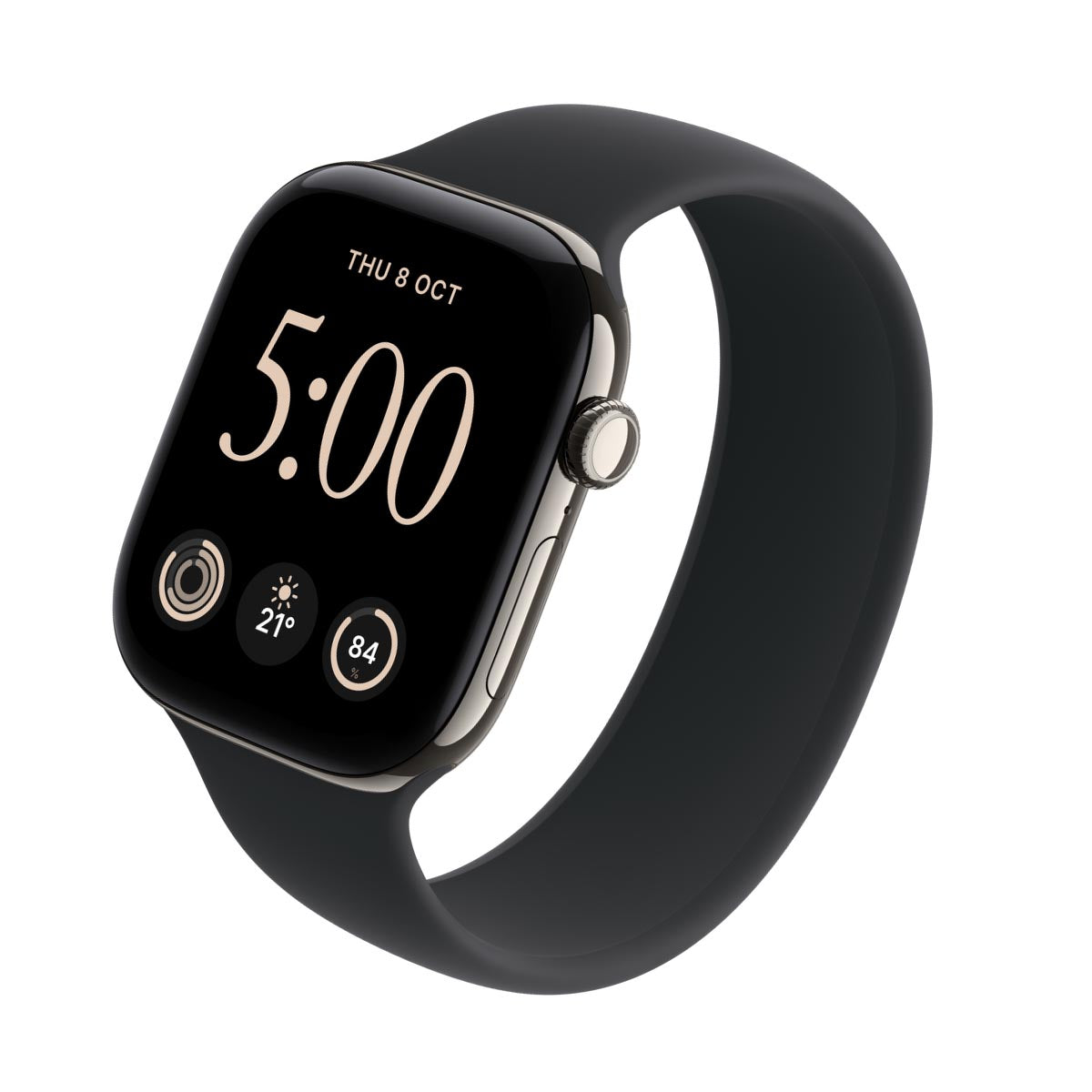 Apple Watch Series 12 Titanium Natural - Solo Loop Black