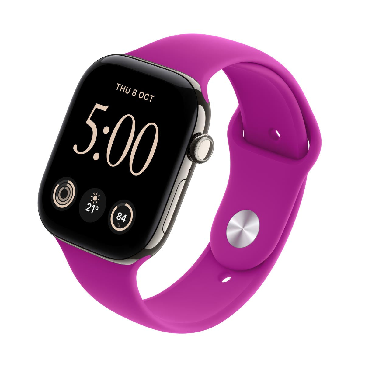 Apple Watch Series 12 Titanium Natural - Sport Band Magenta