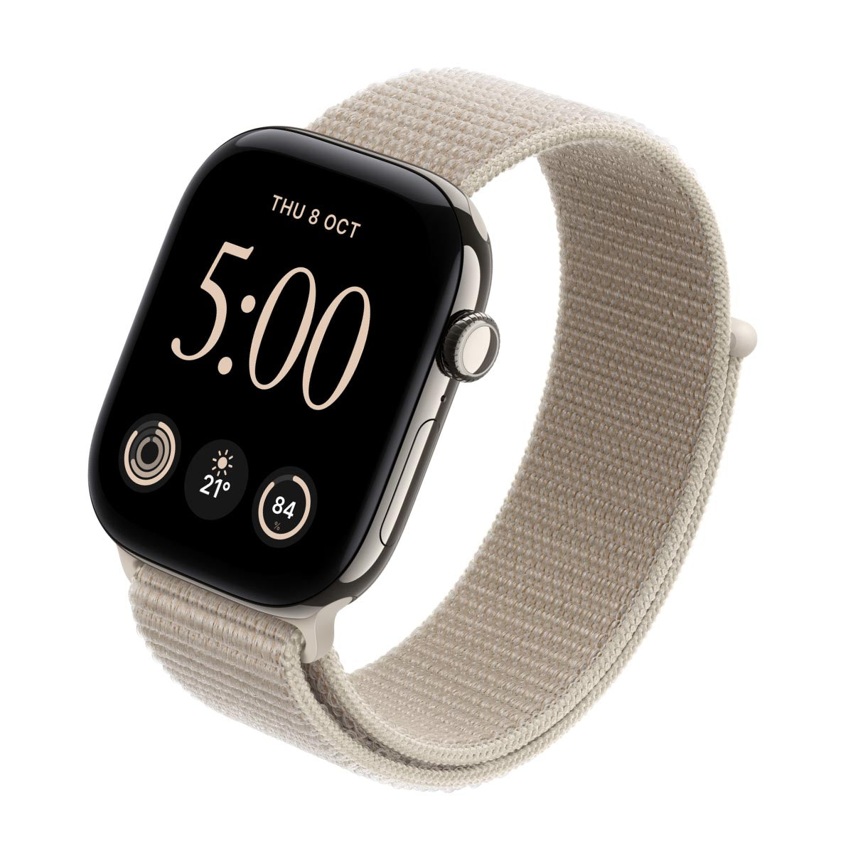 Apple Watch Series 12 Titanium Natural - Sport Loop Limestone
