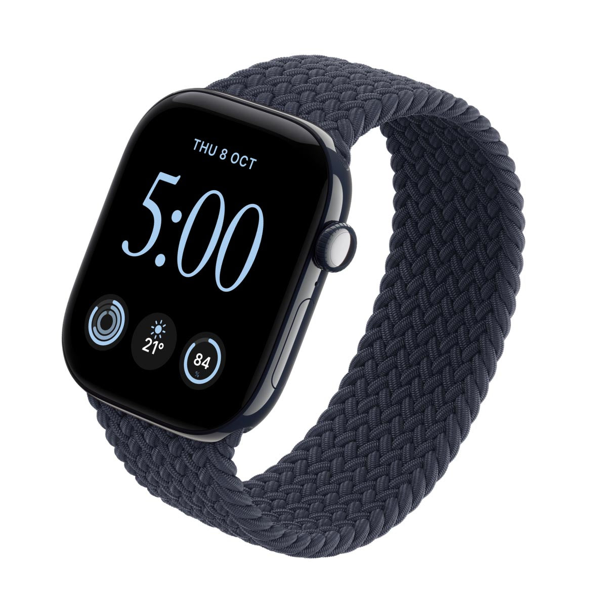 Apple Watch Series 12 Ceramic Night Blue - Braided Solo Loop Navy Blue