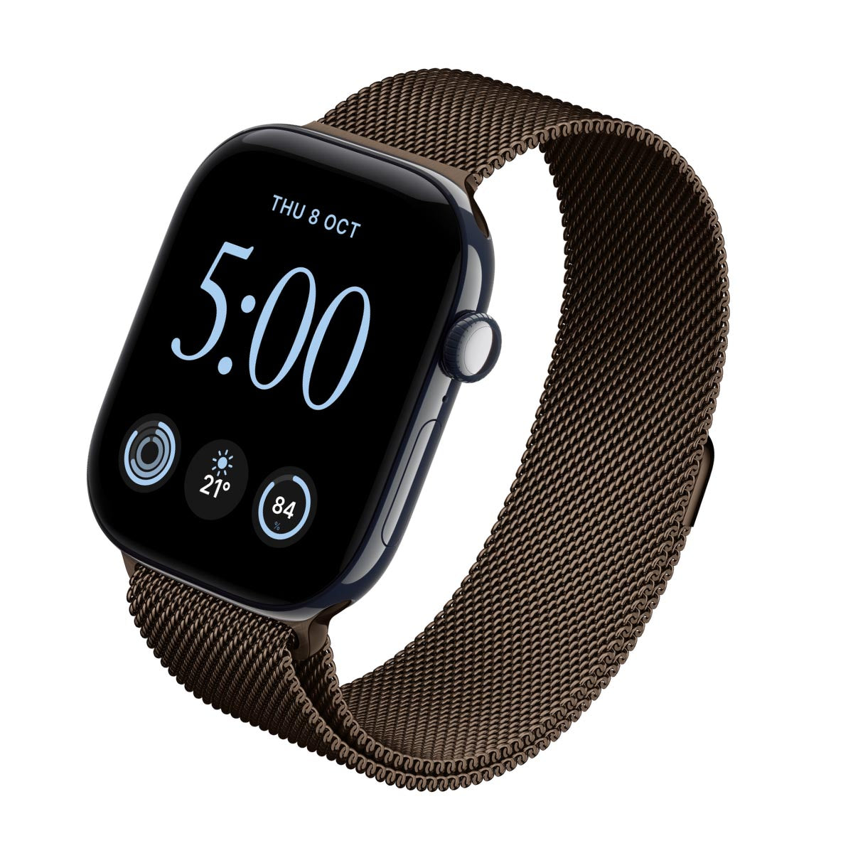 Apple Watch Series 12 Ceramic Night Blue - Milanese Loop Dark Bronze