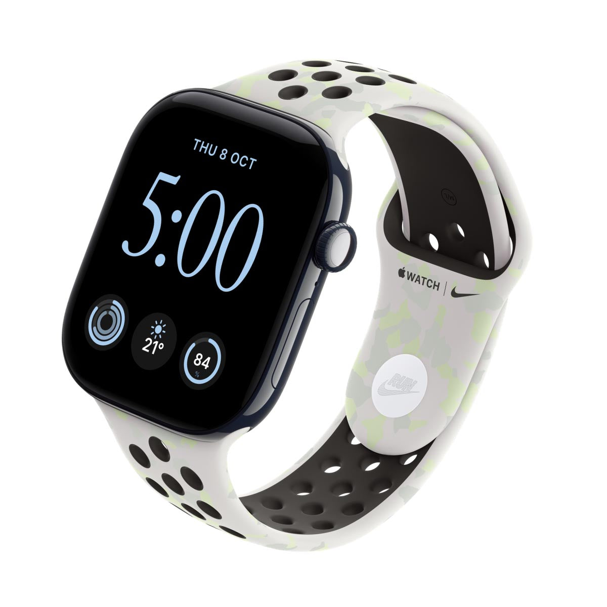 Apple Watch Series 12 Ceramic Night Blue - Nike Sport Band Essential White