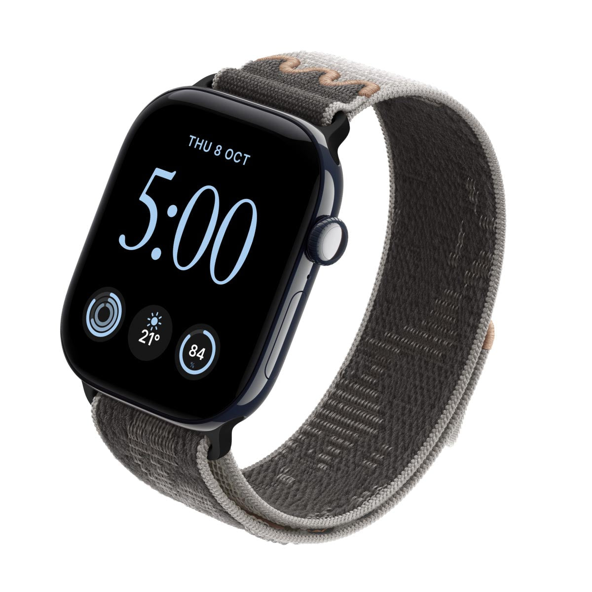 Apple Watch Series 12 Ceramic Night Blue - Nike Sport Loop Pavement Grey