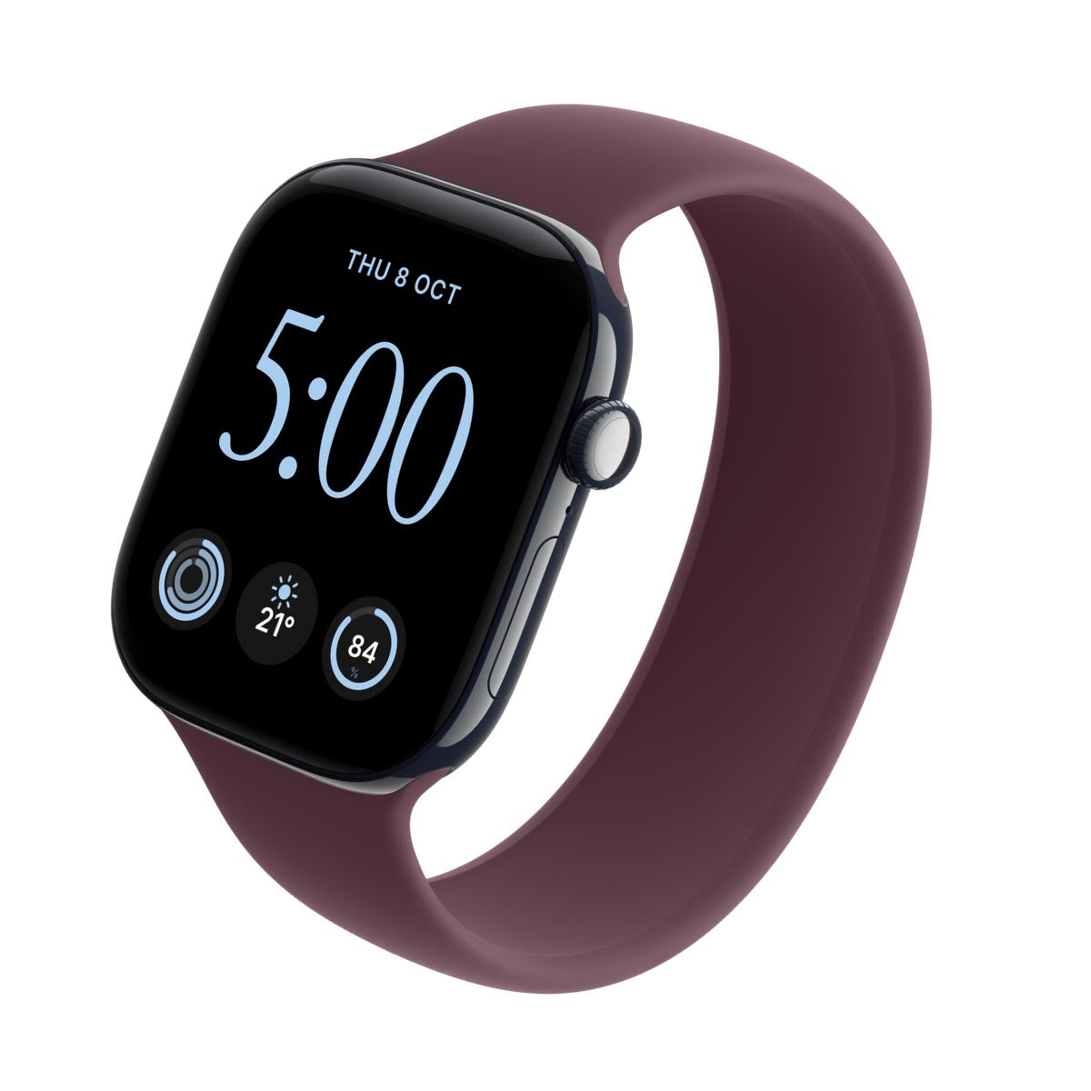 Apple Watch Series 12 Ceramic Night Blue - Solo Loop Burgundy