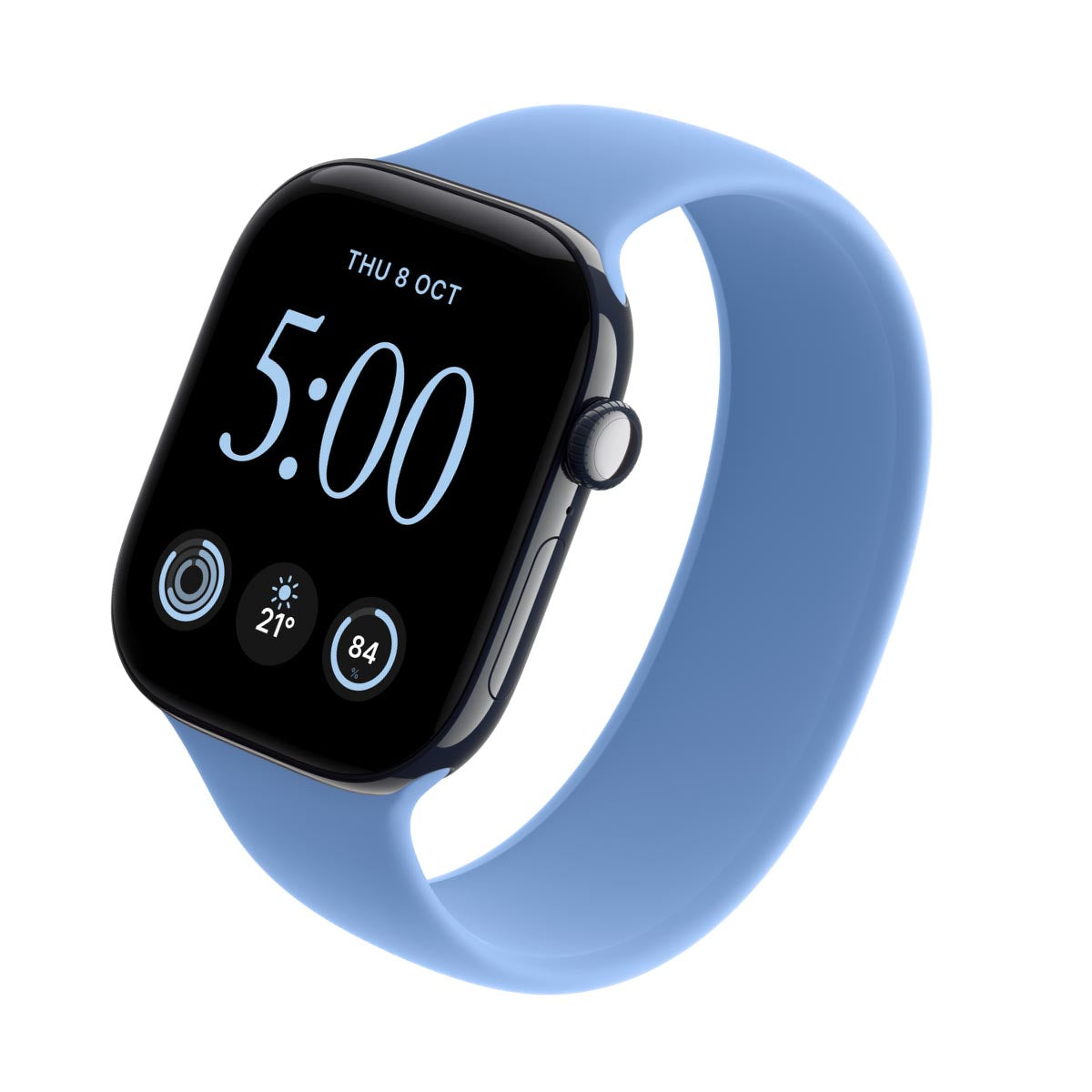 Apple Watch Series 12 Ceramic Night Blue - Solo Loop Wildflower Blue