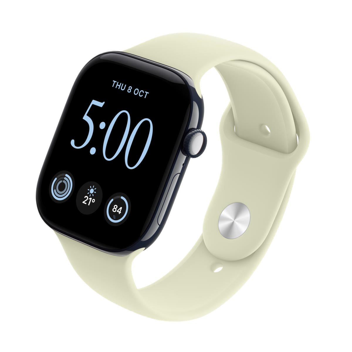 Apple Watch Series 12 Ceramic Night Blue - Sport Band Pale Succulent