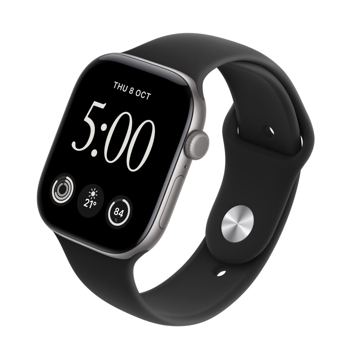 Apple Watch Series 12 Aluminium Space Grey - Sport Band Black