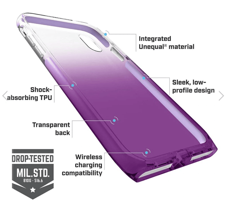 Refurbished BodyGuardz BodyGuardz Harmony iPhone X/Xs Clear/Purple Case By OzMobiles Australia