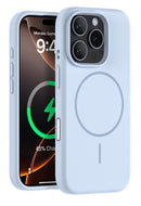 iShield [Ultra MagSafe] Liquid Silicon Snap Case iPhone 16 Pro Max-Sky-Blue