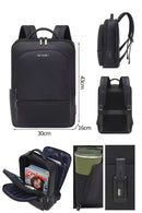 Mr. NERO - Stylish, Compact, Leather, Multi-compartment Travel Backpack/Laptop bag