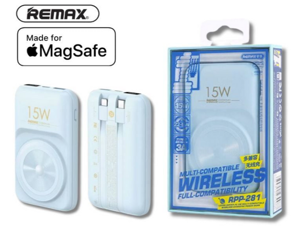 Remax Lefon MagSafe Wireless Charger Power Bank 10,000 mAh 2 Ports