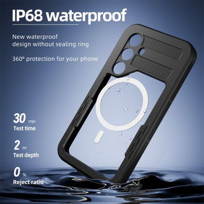 Redpepper Dot+ IP68 Waterproof Case with Magnetic Ring for Samsung Galaxy S24 Plus